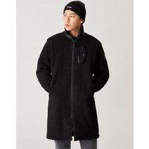 21FW [Wonder-Fleece]블랙 뽀글이 롱기장 점퍼 HUJU1D972BK