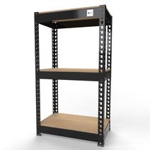 울트라랙 3단 블랙 일체형 기둥 철제선반 무볼트 조립식 앵글 선반 베란다 펜트리 선반장 가정용 창고용 수납 및 다용도, 1000  400  1800