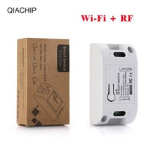 QIACHIP Tuya 스마트 라이프 App 스위치 라이트 Wifi RF 무선 원격 제어 1 2 3 갱 벽 패널 버튼 수신기 led 램프, [02] 2 Gang Transmitter
