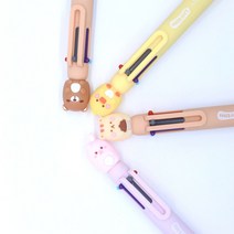 이젠 2000 레이지스타 귀여운 디자인 애니멀 6색볼펜 0.7mm 멀티볼펜 멀티펜 정품 랜덤