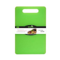 Plastic Utility Cutting Board with Handles Food Safe PP Material BPA Free Dishwasher Safe Thick, 1, Green