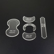 원데이클래스 가죽공방 카드지갑만들기 투명 가죽 공예 아크릴 지갑 빈티지 지갑 가방 패턴 스텐실 템플릿 outil pour le cuir tool diy set, 세트