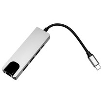 USB C 유형 허브-USB 3.0 HDMI PD 충전 RJ45 기가비트 이더넷 어댑터 유형-C 5 인 1 변환기 Pro windows, 한개옵션0