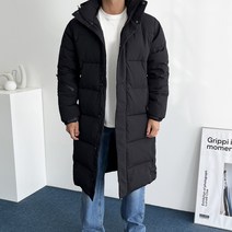 데일트 남자 오버핏 오리털 롱 패딩 점퍼