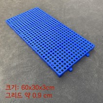 방습 바닥 패드 PVC 팔렛트 식품 자재 보관 냉동 창고, 수입 PE 신소재, 블루 원형홀 60x30x3cm