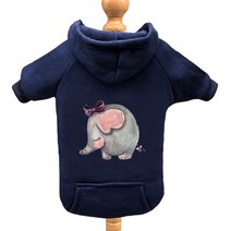 치와와 스웨터 스핑크스 고양이 후드티 고양이 포켓 디자인 작은 강아지 플라밍고 애완 동물 의류 따뜻한 겨울, Navyblue-Elephant+S