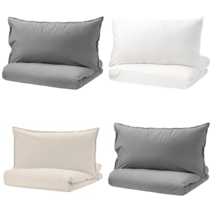 이케아 이불커버세트 ANGSLILJA 엥슬릴리아 이불커버+베개커버 그레이 150x200/50x80 cm