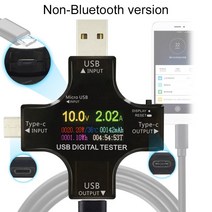 검전기 전기 테스터기 컬러 스크린 테스터 USB C 타입 전압 전류 측정기 PD 전력계 블루투스 통신 버전, 1.Dual Ports