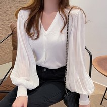 코코블랑 마젤 쉬폰슬리브가디건