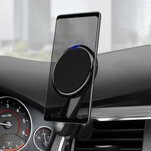 슈퍼윙스 차량용 핸드폰 무선 충전 나노패드 거치대 갤럭시 아이폰 송풍구, 블랙