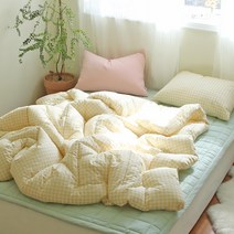 [올리비아데코] 모모체크 순면 차렵이불(S)