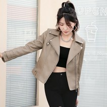 봄 가을 겨울 도톰하고 소프트한 라이더자켓 여성 가죽자켓 숏자켓 7H401