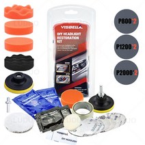 헤드라이트 복원제 자동차 키트 연마 패드 조명 광택제 황변 및 스크래치 제거 광택기용 자동 디테일링 청소, 8.Package 8