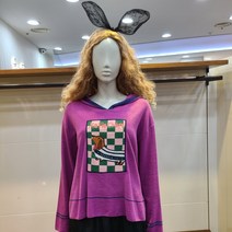 베네통 강아지 체크보드 후드 니트BAKP15241(2244184)
