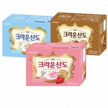 MU 크라운산도 딸기 쵸코 스윗밀크 161gX12개입 대용량 쿠키 간식 개별 포장 과자 추천, 크라운산도 스윗밀크 161gx12개입, 161g