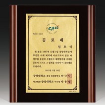 정년퇴직 순금감사패
