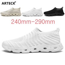 ARTECK 남성 끈없는 운동화 여름 니트 통기성 경량 캐주얼 신발