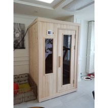 국내산 원적외선 가정용 편백나무 건식 및 스팀 복합형 사우나 2인용