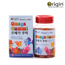 오리진 오메가 꾸미 젤리 오렌지맛 맛있는 건강식품, 60꾸미, 360mg