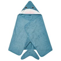 이케아 블로빙아드 후드타월 상어 모양블루그레이 70x140 cm