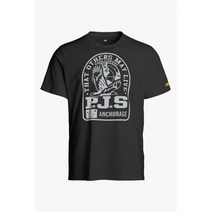 PARAJUMPERS 파라점퍼스 남성 반팔 티셔츠 네이트 티 NATE TEE 23SMPMTEEGT02PJ0541 - 블랙