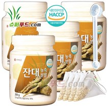 HACCP 식약처 인증 잔대 사삼 사포닌 베타카로틴 비타민 a 비타민c 칼륨 이눌린 잔대농축액 잔대농축분말 + 슈퍼푸드.com 연자육 티백, 4세트, ( 병 200g + 1g )