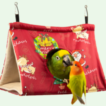 유이미 사계절용 앵무새둥지 재미있는원도형 삼각 침대, 중1개, 원도형 레드