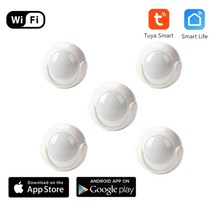 소음 측정기 층간소음 데시벨 m 무선 스마트 바디 움직임 모션 센서 스마트 홈 보안, 5개