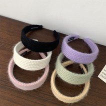 니트 겨울 가을 넓은머리띠 넓은 와이드 헤어밴드 귀안아픈 기본 단색 비비드 아이돌 포인트 파스텔