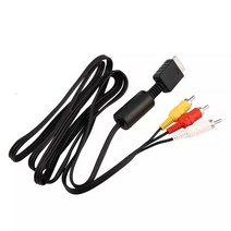 멀티 컴포넌트 게임 오디오 AV 케이블 소니 PS2 용 RCA 플레이스테이션 시스템 콘솔 컴퓨터 액세서리, 01 Black