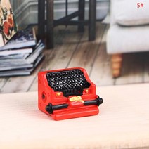 레트로 타자기 복고 빈티지 카페소품 감성 아날로그 인형 하우스 시뮬레이션 빈티지 타자기 집 미니어처 1:, Dollhouse typewriter 2, 02 Dollhouse typewriter