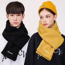 플리스 로고 자수 머플러