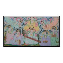 무속 탱화 큐빅 그림 만들기 팔선녀도 비즈 공예 장식 선물 보석십자수 재료 세트, 90x160cm 전체 원형 큐빅