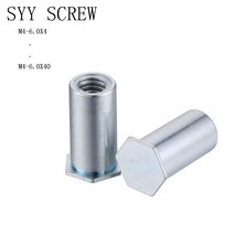 Hardware 5 40 개 M4 7.2mm 구멍 블라인드 리벳 스터드 PEM BSO 너트 스탠드 오프 탄소 강철 블아연 도금, 15 M4x18(10개)