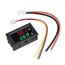 절연 저항 측정기DC0-100V 10A LED 디지털 전압계 전류계 자동차 Motocycle 미터 볼트 검출기 테스터 모니, 01 10A-RED-RED
