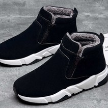스니커즈 운동화 키높이 남성용 스웨이드 겨울 기모