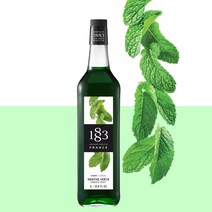 1883 루틴 그린 민트 시럽 1000ml 카페 음료 에이드 프라페 민트초코 커피 대용량 시럽 토핑 시럽, 1개