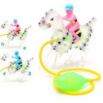 보석 펌프 점핑말 (경주말 경마게임 추억의장난감 점, 블루