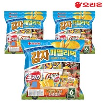 오리온 감자 패밀리팩 5개입 박스 포카칩+오감자+스윙칩 6개입 인기과자 묶음 세트, 1박스, 6p