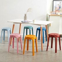 노브랜드 스툴 의자 기본형 원형 카페 식탁보조 네일시술 치과, 그린