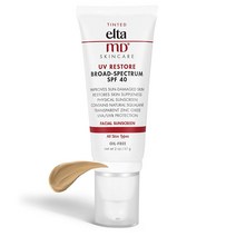 선크림 EltaMD UV 복원 틴티드 광 스펙트럼 SPF 40 안면 자외선 차단제 2온즈