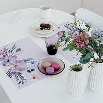 일회용 종이 식탁매트 10P세트 퍼플야생화 엘라다이닝, 1개