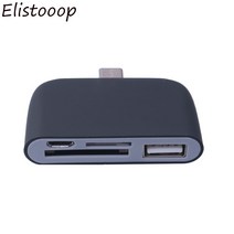 카드리더기 usb sd card 다기능 메모리 카드 어댑터 USB 3.1 유형 C TF SD OTG 리더, 한개옵션0