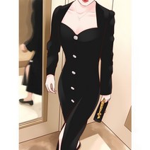 럭셔리 면 겨울 세련된 긴 저지 이너원피스 랩 뮤트톤 루즈핏 겨울롱원피스