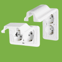 DOSEL 화장실 방우형 1구 2구 콘센트, 2.방우형 가로2구콘센트