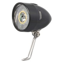 Kiley KiLEY 클래식 레트로 빈티지 총알 라이트 캐논볼 사이클 럼프 자전거 실버 프론트 LED 배터리 구동 크롬 메탈 로우라이더