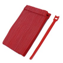 벨크로 케이블타이 컬러 대형 일반고리형 1개 10개 50개 100개, 벨크로 케이블타이 대형고리형, 벨크로 케이블타이 대형고리형 레드 100개