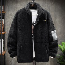 FANSYLI 램스울 후드 패딩 박시 점퍼 남성 빅 사이즈 캐주얼 덧장 1370호 6F