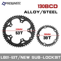 자전거 PROWHEEL 110BCD 130BCD 도로 스프로킷 더블 체인 휠 34T50T 39T53T 체인 링 91011 속도 치아 플레이트 부품, R12 및 R16
