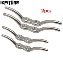 보트수리 2pcs 보트 로프 라인 클리트 316 스테인레스 스틸 카누 해양 갑판 플래그 앵커 액세서리 Mearin, 01 4inch 2pcs